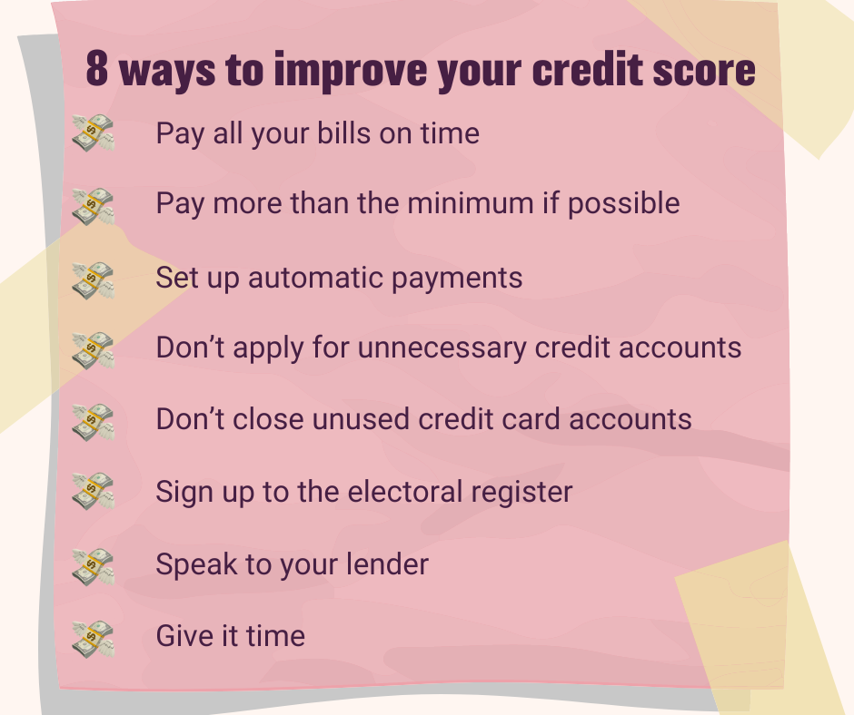 8 ways to improve your credit score 8 tips to improve your credit score