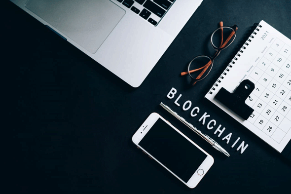 Moderner Arbeitsplatz Blockchain